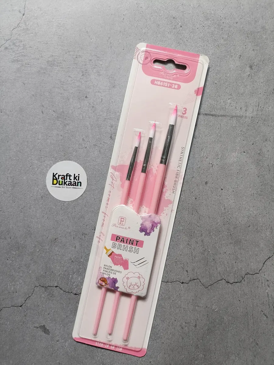 3PC Round Paint Brush Set