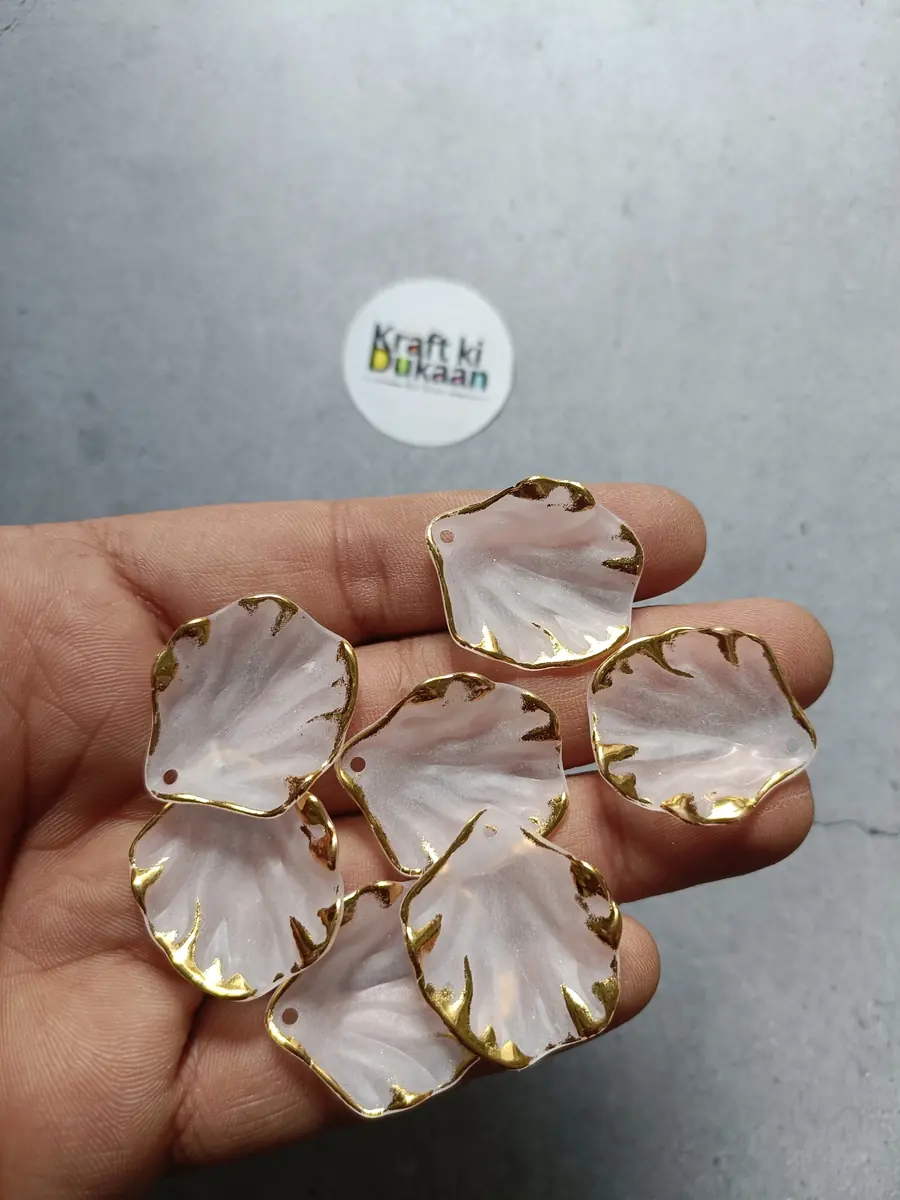Flower Leaf Beads Pack of 50