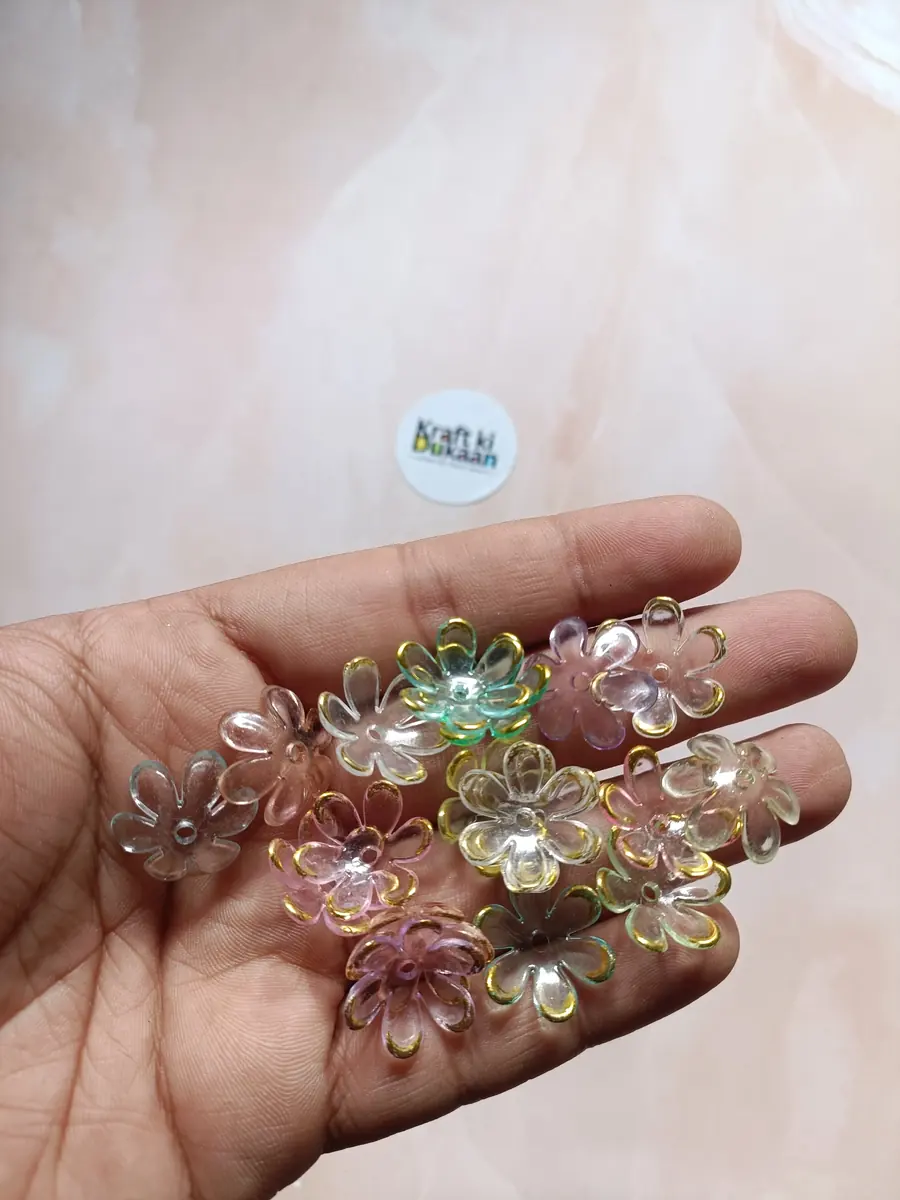 6 Kali Multi Flower Beads Pack of 50