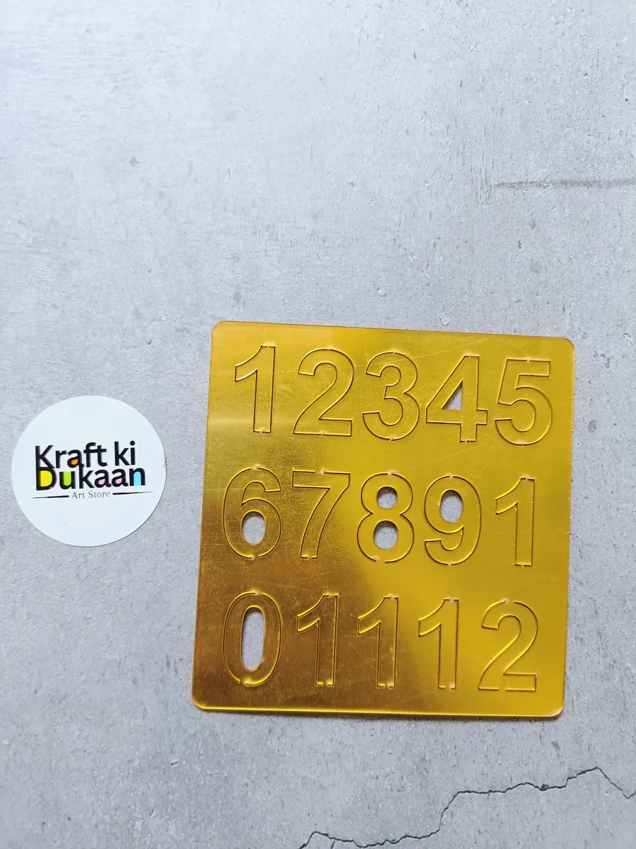 Golden Acrylic English Numbers